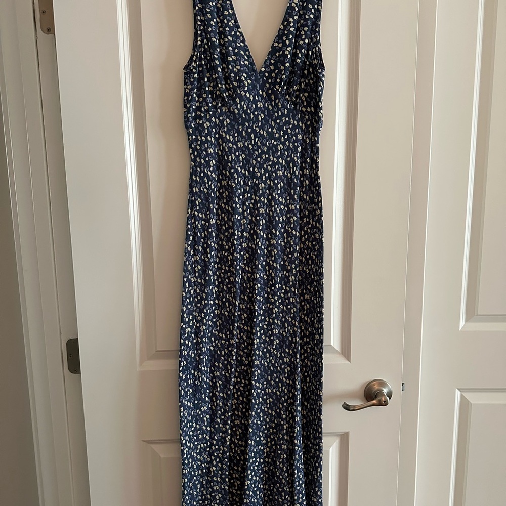 Rails Navy and White Patterned Maxi Dress